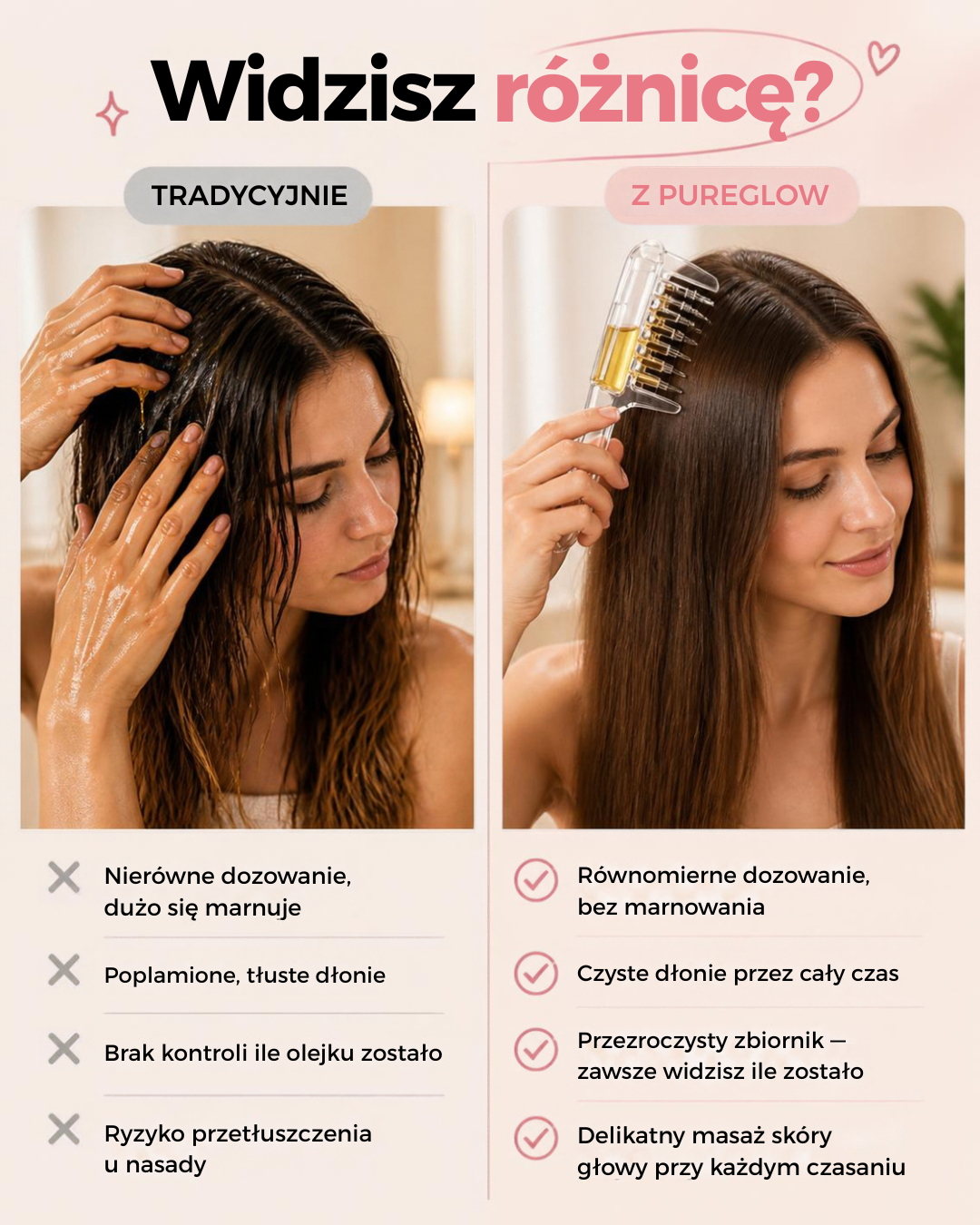 Widzisz różnicę? Tradycyjnie vs PureGlow
